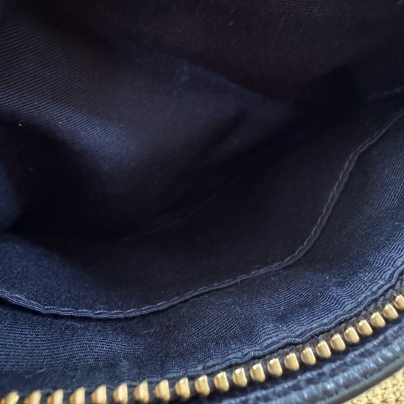 Coach Leather Christie Carryall Shoulder Bag Navy and Gold Hardware - Picture 14 of 16